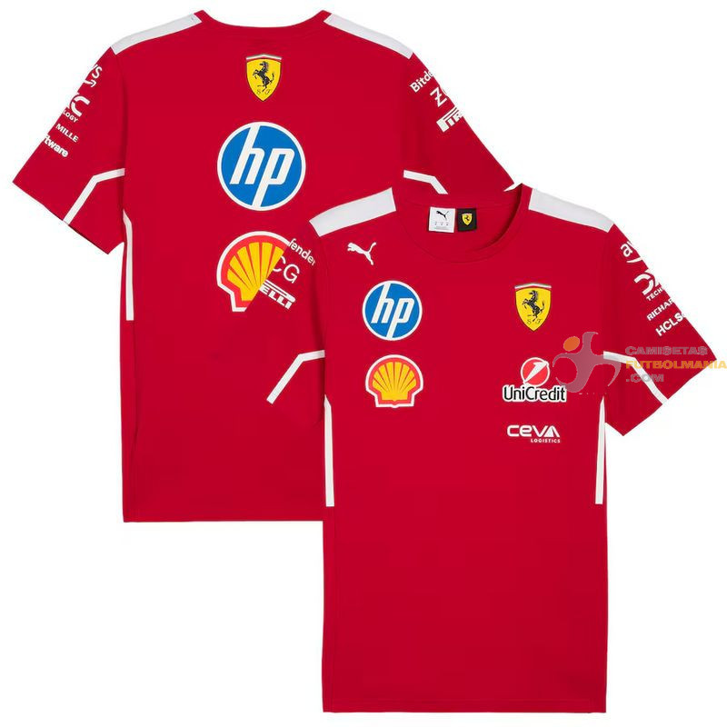 Camiseta F1 Scuderia Ferrari Roja 2025