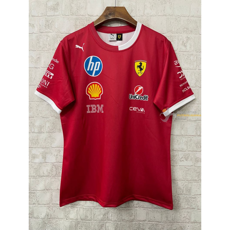 Camiseta F1 Scuderia Ferrari Cuello Bicolor 2025