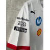 Camiseta F1 Scuderia Ferrari Cuello Bicolor Blanca 2025