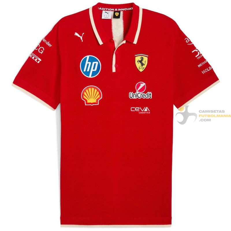 Polo F1 Scuderia Ferrari Cuello Bicolor 2025