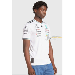 Camiseta F1 Mercedes Racing Team Blanca 2025