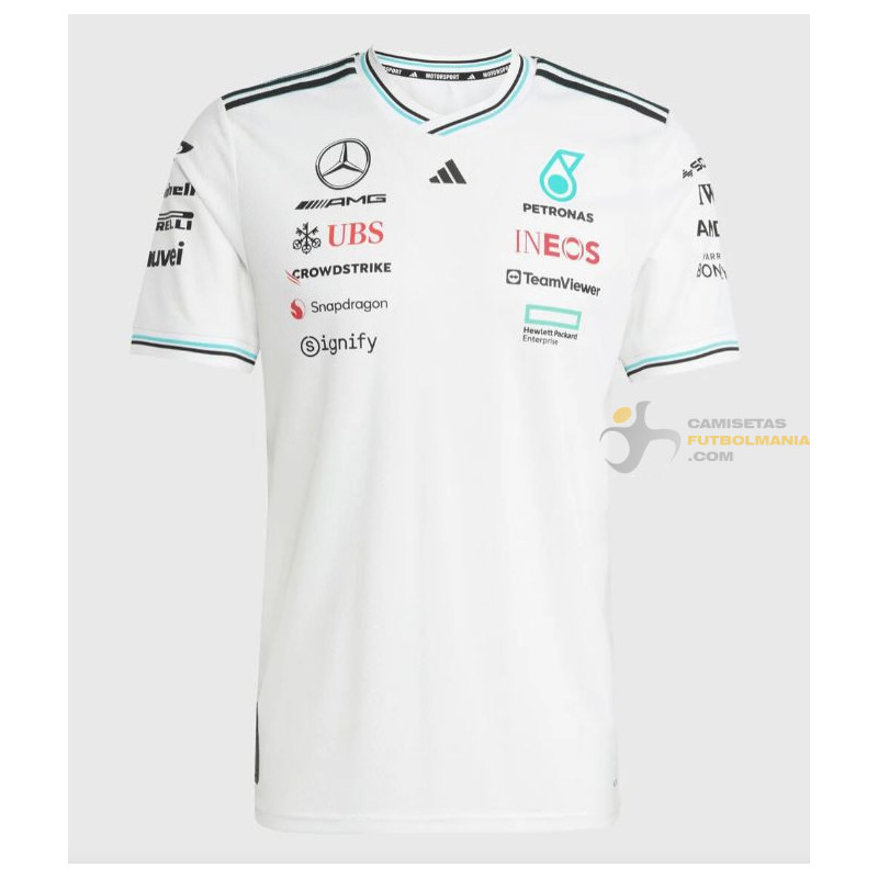 Camiseta F1 Mercedes Racing Team Blanca 2025