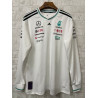Camiseta F1 Mercedes Racing Team Blanca Manga Larga 2025