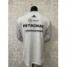 Camiseta F1 Mercedes Racing Team Blanca Manga Larga 2025