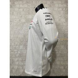 Camiseta F1 Mercedes Racing Team Blanca Manga Larga 2025