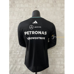 Camiseta F1 Mercedes Racing Team Negra Manga Larga 2025