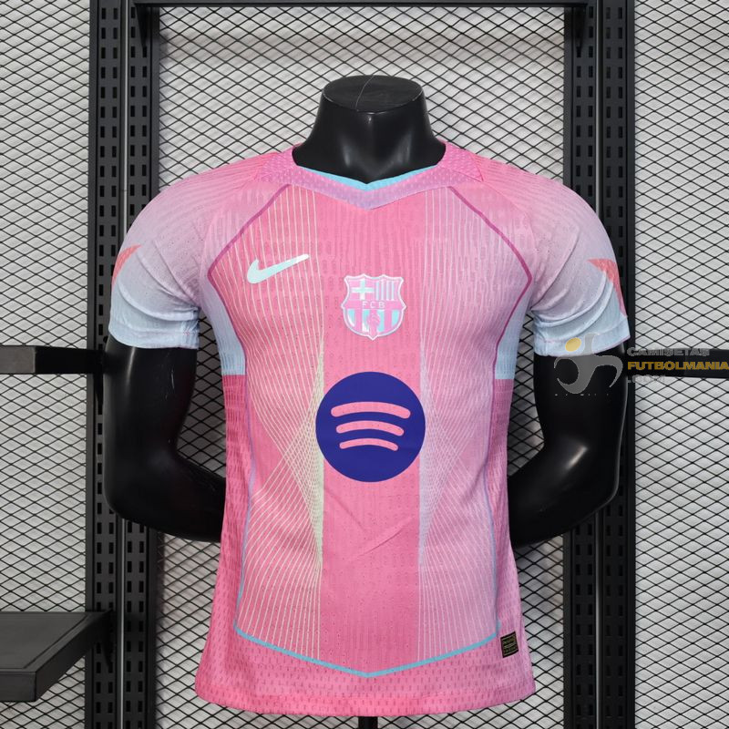 Camiseta Fútbol Barcelona Edición Especial Rosa Versión Jugador 2025-2026