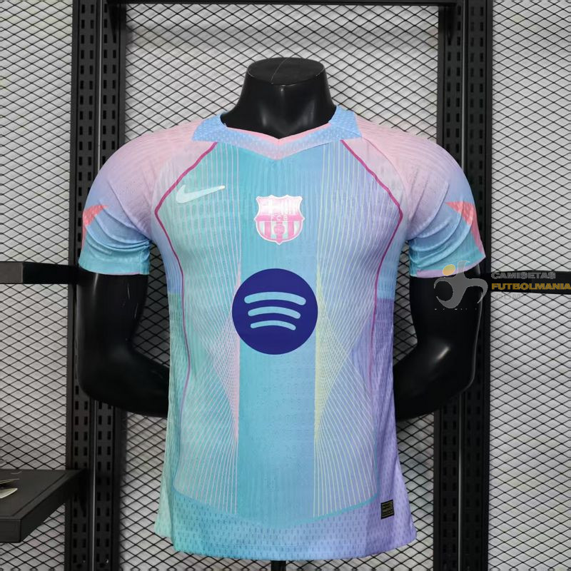 Camiseta Fútbol Barcelona Edición Especial Azul Versión Jugador 2025-2026