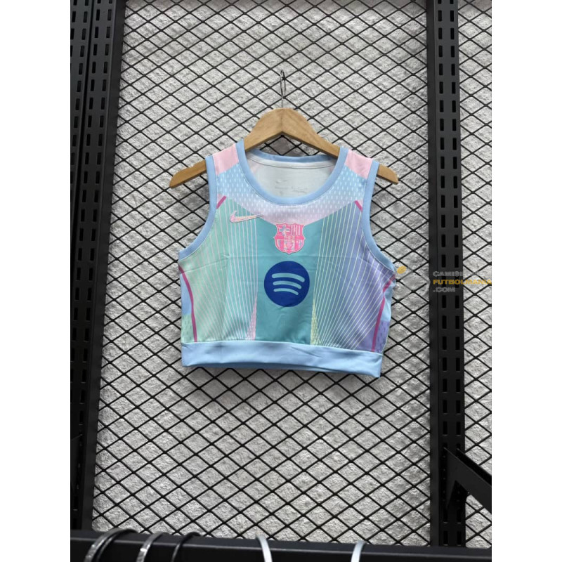 Camiseta Top Sin Mangas Fútbol Mujer Barcelona Edición Especial Azul 2025-2026