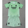 Camiseta y Pantalón Fútbol Niños Real Madrid Portero Verde 2025-2026