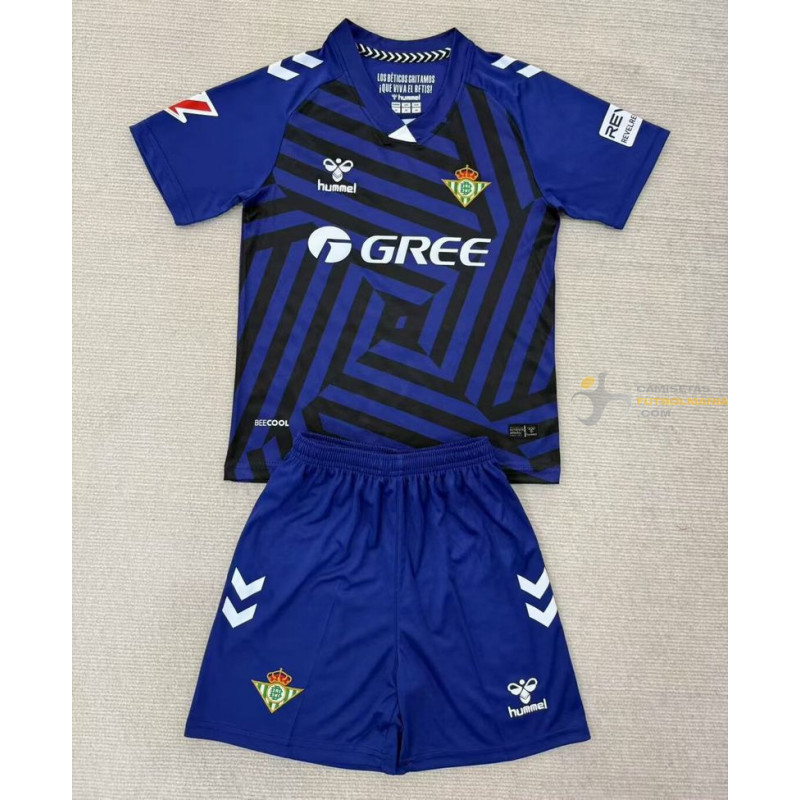 Camiseta y Pantalón Niños Betis Portero Azul 2025-2026