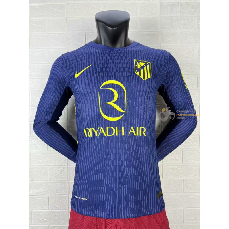 Camiseta Fútbol Atlético de Madrid Primera Equipación Versión Jugador Manga Larga 2025-2026
