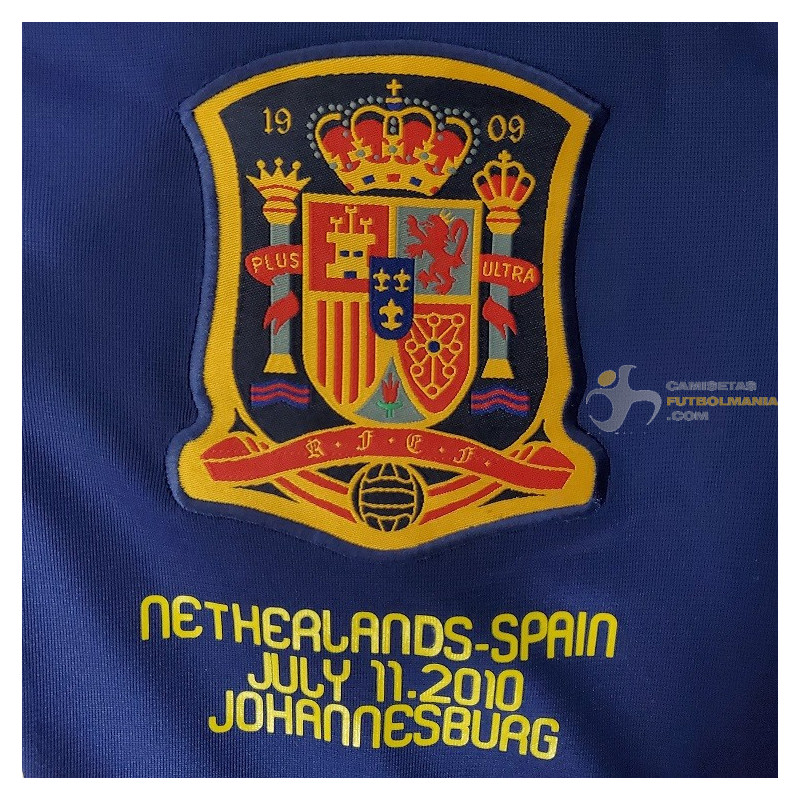 Camiseta España Retro Clásica Segunda Equipación Final Mundial Sudáfrica  2010