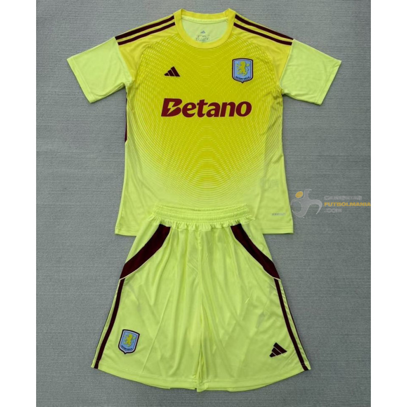 Camiseta Fútbol Aston Villa Portero Amarilla 2025-2026