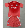 Camiseta y Pantalón Fútbol Niños Aston Villa Portero Roja 2025-2026