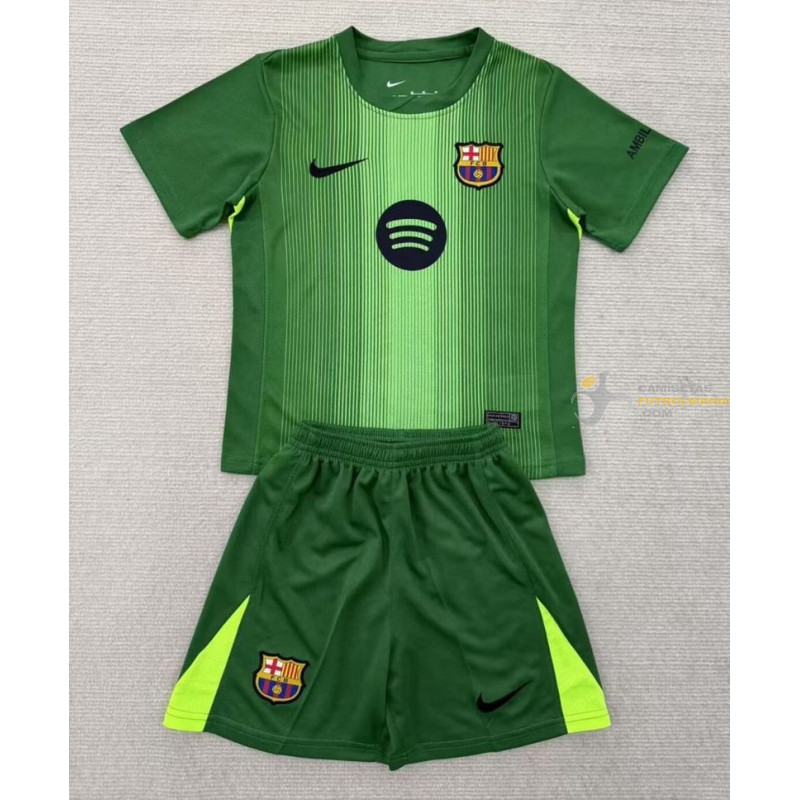 Camiseta Fútbol Barcelona Portero Primera Equipación Verde 2025-2026