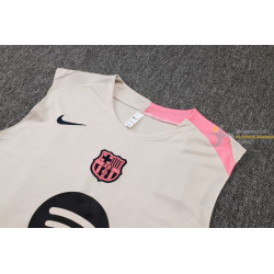Camiseta Fútbol Sin Mangas Barcelona Entrenamiento Cream 2025-2026
