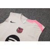 Camiseta Fútbol Sin Mangas Barcelona Entrenamiento Cream 2025-2026