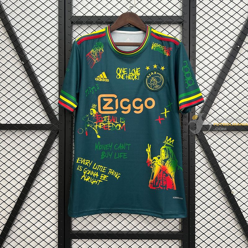 Camiseta Fútbol Ajax Edición Especial Bob Marley Verde 2025-2026