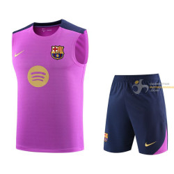 Camiseta Sin Mangas y Pantalón Barcelona Entrenamiento Rosa 2025-2026