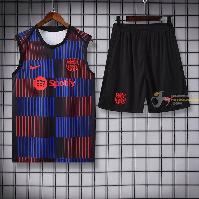 Camiseta Sin Mangas y Pantalón Barcelona Entrenamiento Bicolor 2025-2026
