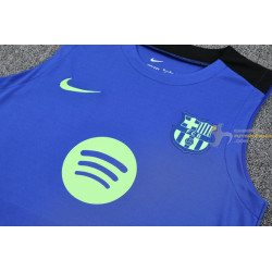Camiseta Sin Mangas y Pantalón Barcelona Entrenamiento Azul 2025-2026