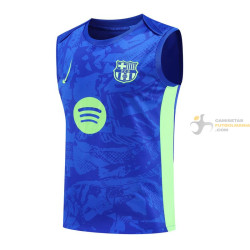 Camiseta Fútbol Sin Mangas Barcelona Entrenamiento Azul Z 2025-2026