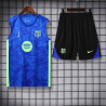 Camiseta Sin Mangas y Pantalón Barcelona Entrenamiento Azul Z 2025-2026