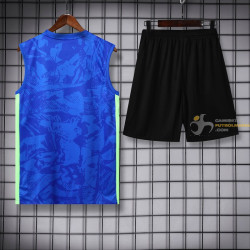 Camiseta Sin Mangas y Pantalón Barcelona Entrenamiento Azul Z 2025-2026