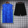 Camiseta Sin Mangas y Pantalón Barcelona Entrenamiento Azul Z 2025-2026
