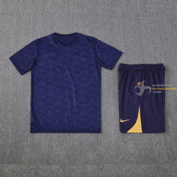 Camiseta y Pantalón Barcelona Entrenamiento Azul Oscuro 2025-2026