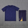Camiseta y Pantalón Barcelona Entrenamiento Azul Oscuro 2025-2026