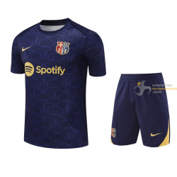 Camiseta y Pantalón Barcelona Entrenamiento Azul Oscuro 2025-2026