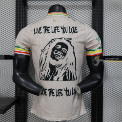 Camiseta Fútbol Ajax Edición Especial Bob Marley Blanca Z Versión Jugador 2025-2026