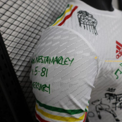Camiseta Fútbol Ajax Edición Especial Bob Marley Blanca Versión Jugador 2025-2026