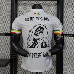 Camiseta Fútbol Ajax Edición Especial Bob Marley Blanca Versión Jugador 2025-2026