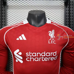 Camiseta Fútbol Liverpool Primera Equipación Versión Jugador Manga Larga 2025-2026
