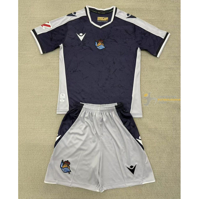 Camiseta y Pantalón Niños Real Sociedad Segunda Equipación 2025-2026