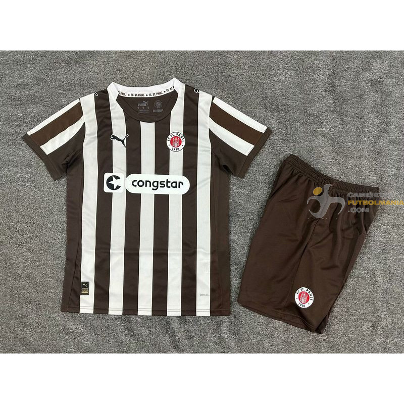 Camiseta y Pantalón Niños St. Pauli Primera Equipación 2025-2026