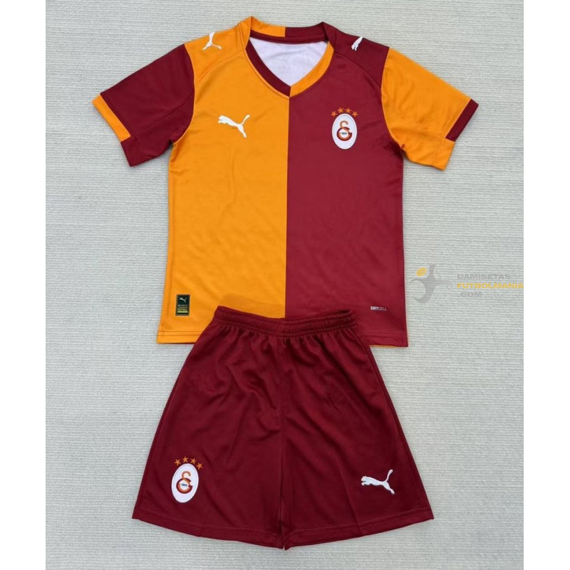 Camiseta y Pantalón Fútbol Niños Galatasaray Primera Equipación 2025-2026