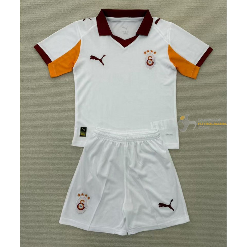 Camiseta y Pantalón Fútbol Niños Galatasaray Segunda Equipación 2025-2026