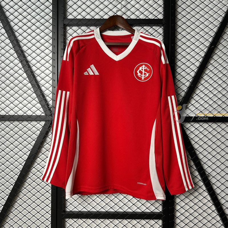 Camiseta Fútbol Internacional de Porto Alegre Primera Equipación Manga Larga 2025-2026