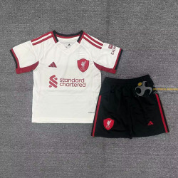 Camiseta y Pantalón Fútbol Niños Liverpool Segunda Equipación 2025-2026