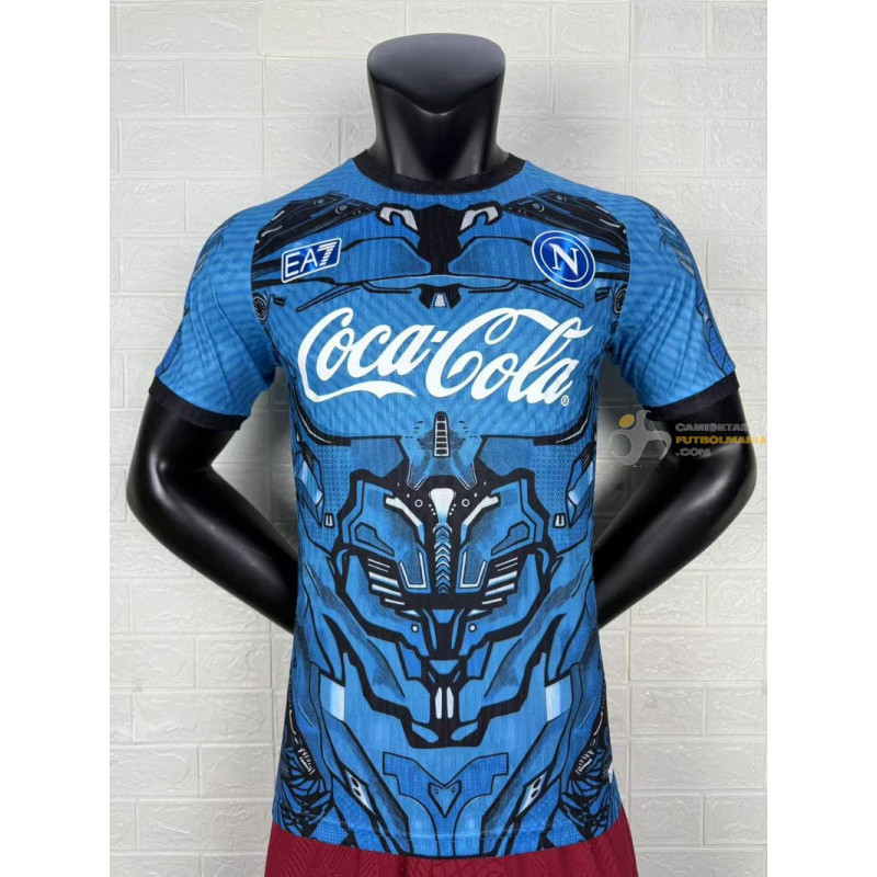 Camiseta Fútbol Nápoles Entrenamiento Azul Versión Jugador 2025-2026