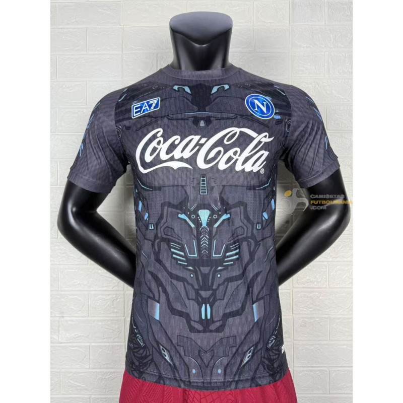 Camiseta Fútbol Nápoles Entrenamiento Gris Versión Jugador 2025-2026
