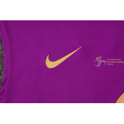 Camiseta Sin Mangas y Pantalón Barcelona Entrenamiento Morado 2025-2026