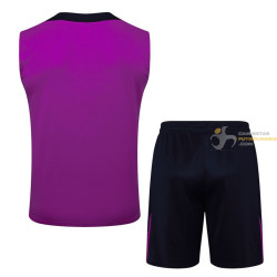 Camiseta Sin Mangas y Pantalón Barcelona Entrenamiento Morado 2025-2026