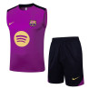 Camiseta Sin Mangas y Pantalón Barcelona Entrenamiento Morado 2025-2026