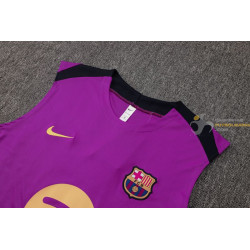 Camiseta Fútbol Sin Mangas Barcelona Entrenamiento Morado 2025-2026