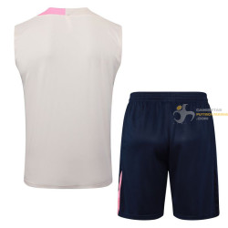 Camiseta Sin Mangas y Pantalón Barcelona Entrenamiento Cream 2025-2026